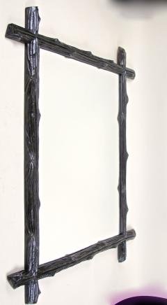 19th Century Black Forest Rustic Wall Mirror Basswood Austria circa 1880 - 4307569