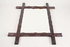 19th Century Black Forest Rustic Wall Mirror Hand Carved Austria circa 1880 - 4210423