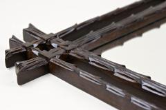 19th Century Black Forest Rustic Wall Mirror Handcarved Austria circa 1870 - 4476605