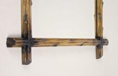 19th Century Black Forest Rustic Wall Mirror Light Brown Austria circa 1890 - 4147777