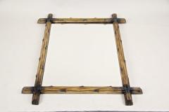 19th Century Black Forest Rustic Wall Mirror Light Brown Austria circa 1890 - 4147779