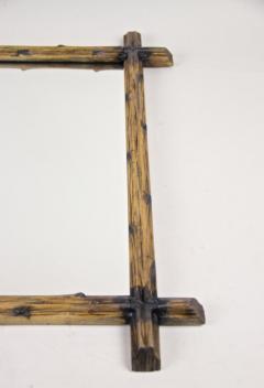 19th Century Black Forest Rustic Wall Mirror Light Brown Austria circa 1890 - 4147780