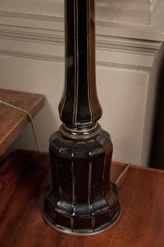 19th Century Black Molded Glass Lamp - 678306