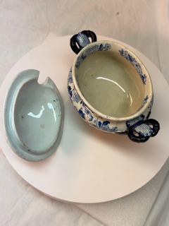 19th Century Blue White Sauce Tureen Lid - 4549084