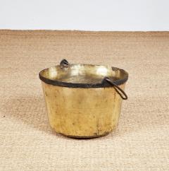 19th Century Brass Bucket with Iron Rim - 3913656