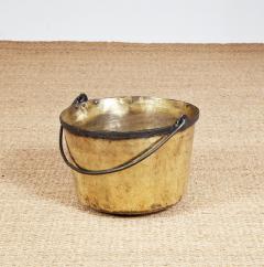 19th Century Brass Bucket with Iron Rim - 3913659