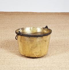 19th Century Brass Bucket with Iron Rim - 3913661