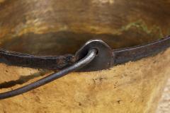 19th Century Brass Bucket with Iron Rim - 3913663