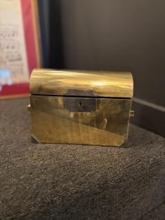 19th Century Brass Dome Topped Casket - 4767387