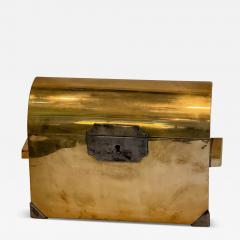 19th Century Brass Dome Topped Casket - 4767534