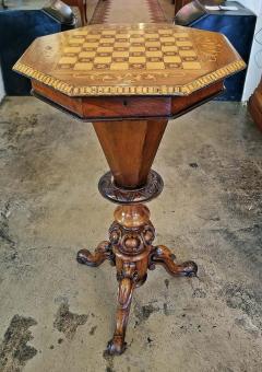 19th Century British Trumpet Shaped Table with Games Top - 1705022
