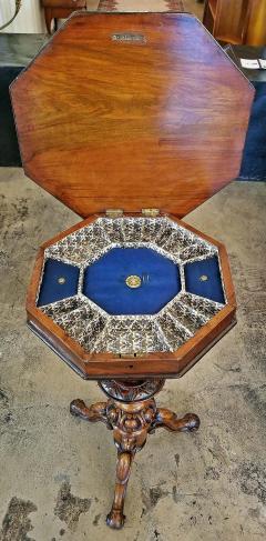 19th Century British Trumpet Shaped Table with Games Top - 1705026