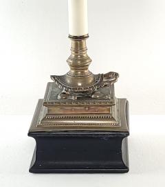 19th Century Bronze Candlestick Lamp India circa 1840 - 3625609