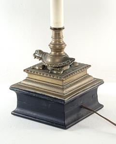 19th Century Bronze Candlestick Lamp India circa 1840 - 3625611