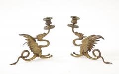 19th Century Bronze Griffin Candlesticks - 2614903