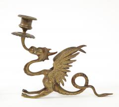 19th Century Bronze Griffin Candlesticks - 2614906