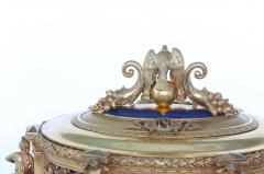 19th Century Bronze Lapis Lazuli Covered Decorative Box - 1822943