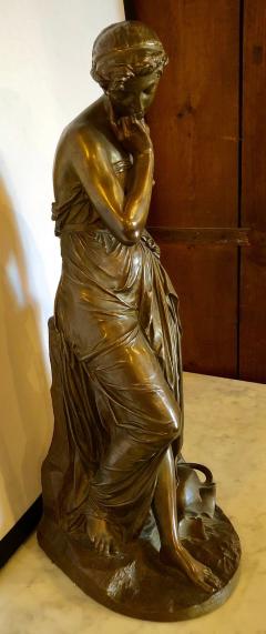 19th Century Bronze Sculpture of a Maiden in Neoclassical Form Signed E Carlier - 3000718