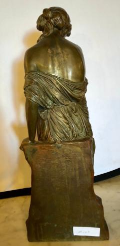 19th Century Bronze Sculpture of a Maiden in Neoclassical Form Signed E Carlier - 3000720