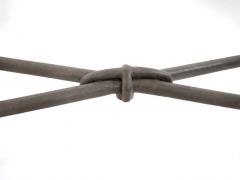 19th Century Bronze Wrought Iron Glass Top Console Table - 2786387