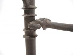 19th Century Bronze Wrought Iron Glass Top Console Table - 2786388