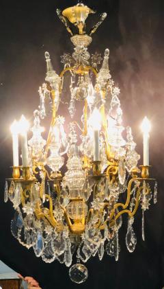 19th Century Bronze and Large Crystal Palatial Chandelier - 2943230