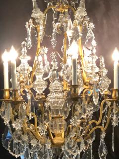 19th Century Bronze and Large Crystal Palatial Chandelier - 2943233