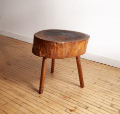 19th Century Butcher Block Side Table American - 4761323
