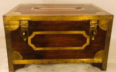 19th Century Campaign Vanity Dressing or Jewelry Box with Boule Inlay - 2976999