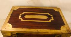 19th Century Campaign Vanity Dressing or Jewelry Box with Boule Inlay - 2977001