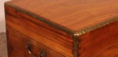 19th Century Camphor Wood Marine Campaign Chest - 3937694