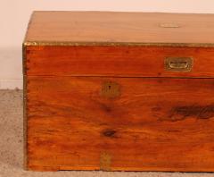 19th Century Camphor Wood Marine Campaign Chest - 3937697