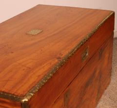 19th Century Camphor Wood Marine Campaign Chest - 3937702