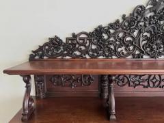 19th Century Carved Anglo Indian Tiered Carved Buffet in Mahogany and Ebony - 3855997