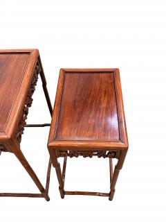 19th Century Carved Chinese Nesting Tables - 4632107