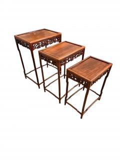 19th Century Carved Chinese Nesting Tables - 4632494