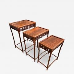19th Century Carved Chinese Nesting Tables - 4632495