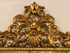 19th Century Carved Giltwood Beveled Wall Mirror Finely Carved Rococo Style - 3002813