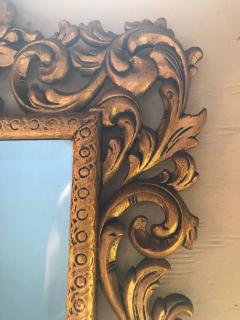 19th Century Carved Giltwood Beveled Wall Mirror Finely Carved Rococo Style - 3002820
