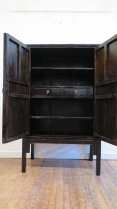 19th Century Chinese Black Lacquer Panel Cabinet - 674976