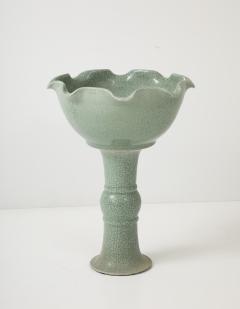 19th Century Chinese Celadon Crackle Glaze Birdbath - 4175589
