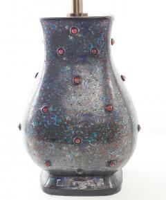 19th Century Chinese Cloisonn Bronze Hu Wine Container circa 1870 - 4157712