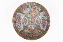 19th Century Chinese Export Rose Medallion Punch Bowl - 4645863