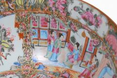 19th Century Chinese Export Rose Medallion Punch Bowl - 4645865