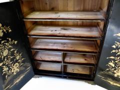 19th Century Chinese Export Table Top Black Lacquer Jewelry Valuables Cabinet - 3913271