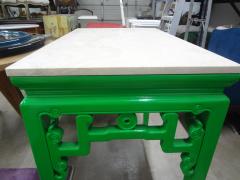 19th Century Chinese Lacquered Console with Travertine Top - 4487474