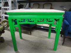 19th Century Chinese Lacquered Console with Travertine Top - 4487478