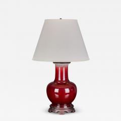 19th Century Chinese Oxblood Fishtail Vase Lamp - 4379485