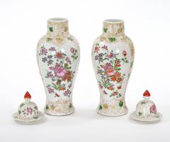 19th Century Continental Style Hand Decorated Floral details Covered Urn - 3812747