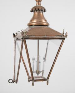 19th Century Copper Lantern with Elaborate Chimney - 2117487